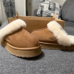 UGG Chestnut Sheepskin Lined Slippers